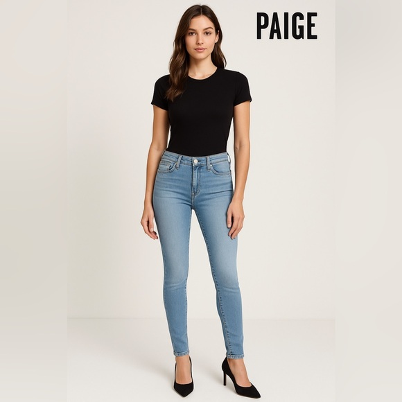 Paige Skinny Jeans Light Wash | Premium Stretch Denim | Size 28 - Picture 1 of 4